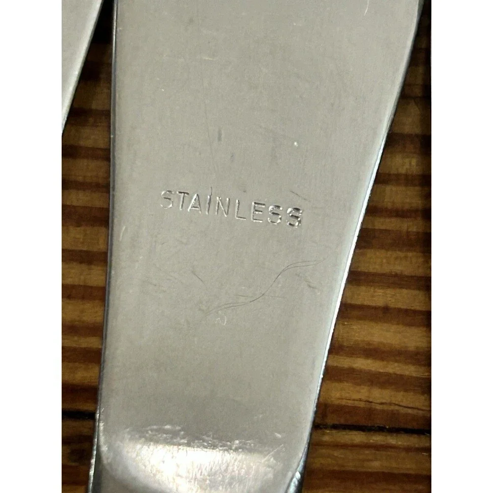 Stainless Steel Dinner Knives Classic Art Deco  Replacement Lot of 14 9